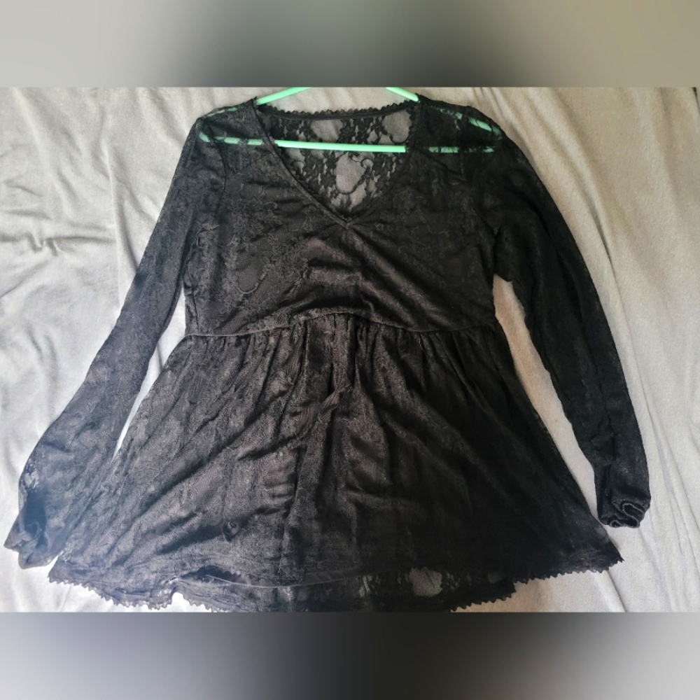 Sheer Lace Blouse Torrid 00